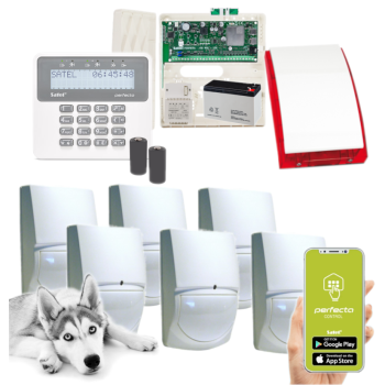 ZESTAW ALARMOWY SATEL PERFECTA 32-WRL LTE SET-A 6 CZUJEK SWAN QUAD PRF-LCD-WRL SYRENA SP-4001R